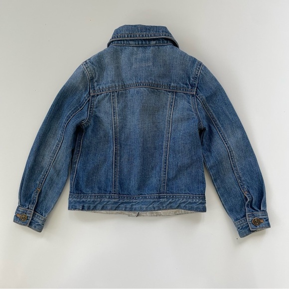 J.Crew Crewcuts Little Girls Denim Jean Jacket Size 4/5 - Picture 3 of 4